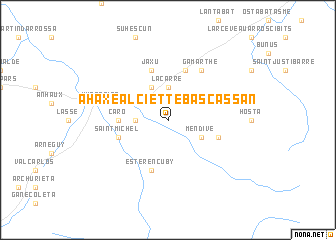 map of Ahaxe-Alciette-Bascassan