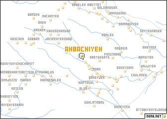 map of Aḩbachīyeh