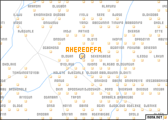 map of Ahere Offa