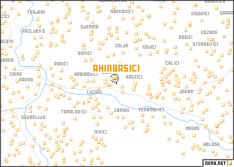 map of Ahinbašići