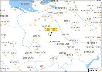 map of Ahinga