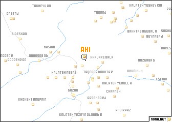 map of Āhī