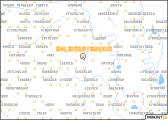 map of Ahlaing Myaukkin