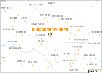 map of Aḩmadābād-e Khazā\