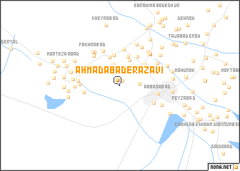 map of Aḩmadābād-e Raẕavī