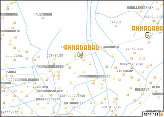 map of Ahmadābād