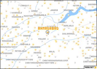 map of Ahmadābād