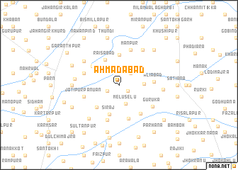 map of Ahmadābād