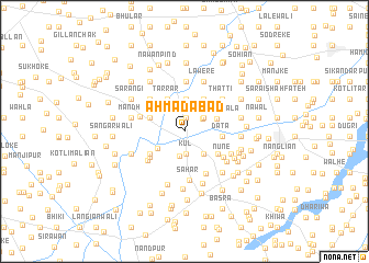 map of Ahmadābād