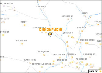 map of Aḩmad-e Jāmī