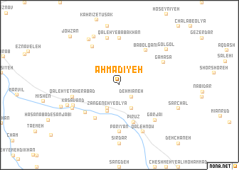 map of Aḩmadīyeh