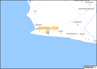 map of Aḩmadīzeh