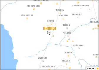 map of Aḩmadī