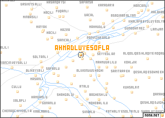 map of Aḩmadlū-ye Soflá