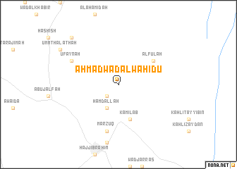 map of Aḩmad Wad al Wāḩidū