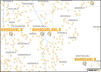 map of Ahmadwāla