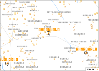 map of Ahmadwāla