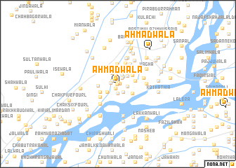 map of Ahmadwāla