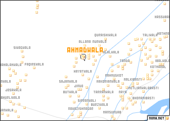 map of Ahmadwāla