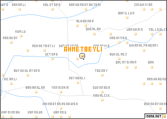 map of Ahmetbeyli