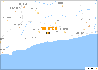 map of Ahmetçe