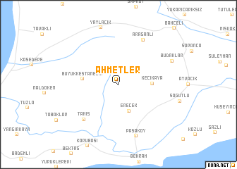 map of Ahmetler