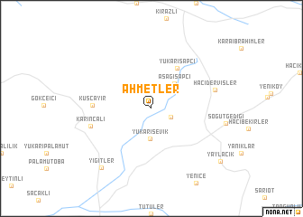 map of Ahmetler