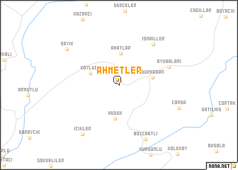 map of Ahmetler