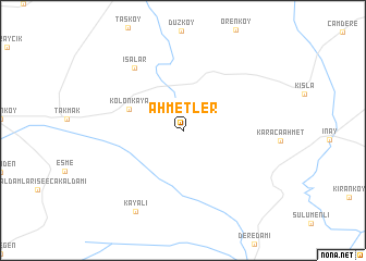 map of Ahmetler