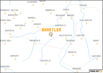 map of Ahmetler