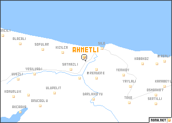 map of Ahmetli