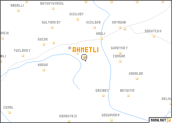 map of Ahmetli