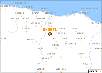 map of Ahmetli