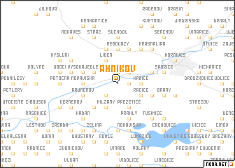 map of Ahníkov