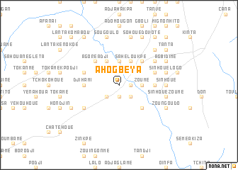 map of Ahogbeya