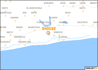 map of Ahogbé