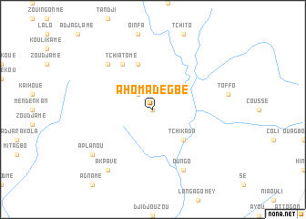 map of Ahomadégbé