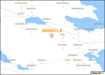 map of Ahonkylä