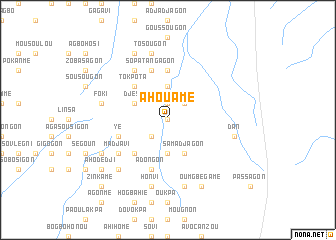 map of Ahouamé