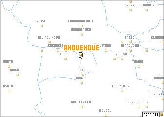 map of Ahoué Houé