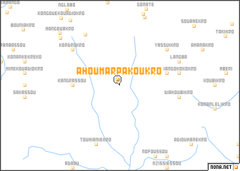 map of Ahoumar Pakoukro