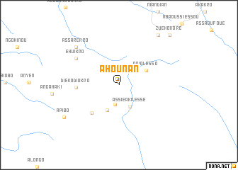 map of Ahounan