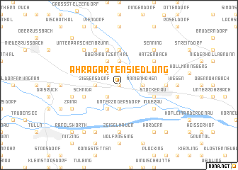 map of Ahragartensiedlung