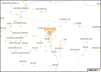 map of Ahrān