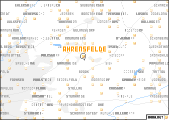 map of Ahrensfelde