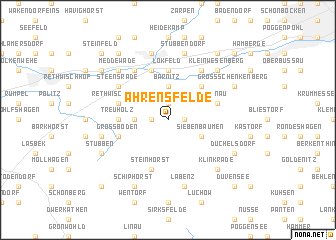 map of Ahrensfelde