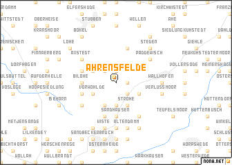 map of Ahrensfelde