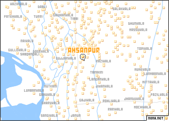 map of Ahsānpur
