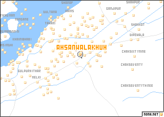 map of Ahsānwāla Khūh