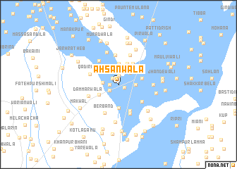 map of Ahsānwāla